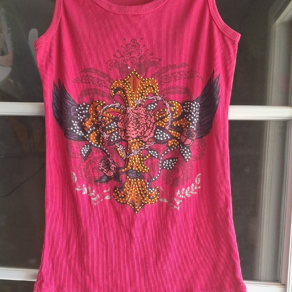 Avia Pink Embellished Tank Top